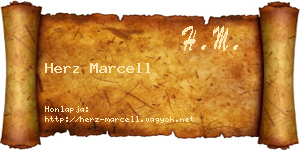Herz Marcell névjegykártya